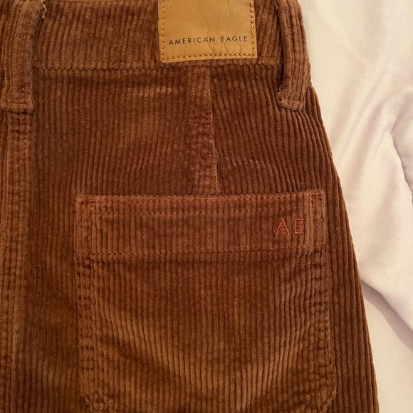 American Eagle Corduroy Button-Up Skirt Size 000 Regular Super Hi-Rise A-Line - Picture 6 of 11
